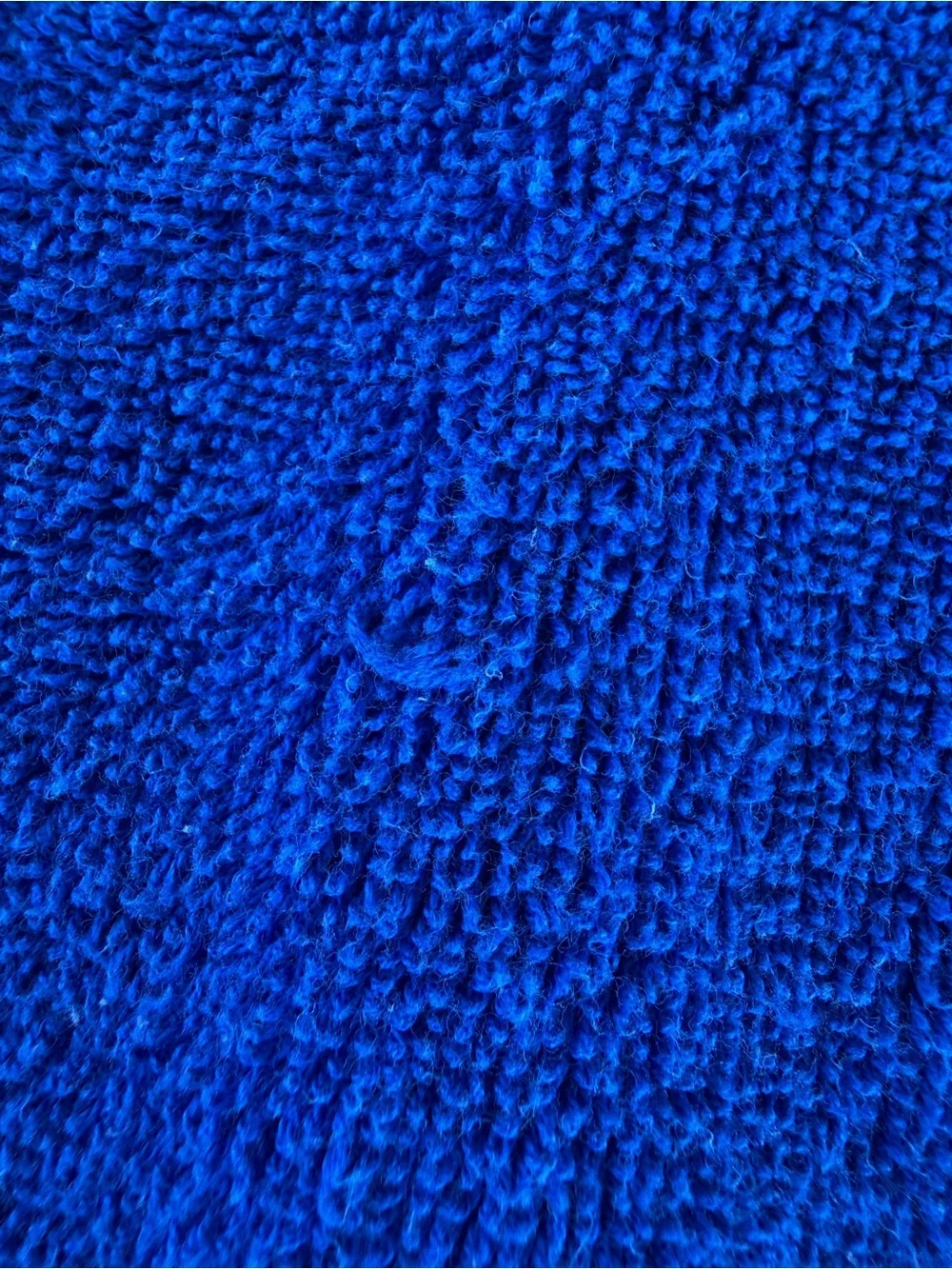 VTG Yves Saint Laurent YSL Bath Towel Bright Blue Embroidered Edge 25x41 France